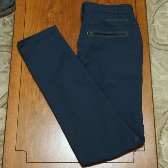Lululemon ABC Pants NWOT Size 30 (Tagged 32) Tech Vent Slim Fit Chino Navy - Picture 2 of 9